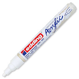 Edding Acrylic Paint Marker - Traffic White 922, Medium, Cap Off