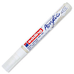 Edding Acrylic Paint Marker - Traffic White 922, Medium, Cap On