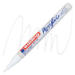 Edding Acrylic Paint Marker- Traffic White 922, Fine marker and swatch