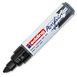 Edding 5000 Acrylic Paint Marker - Black 901, Cap Off