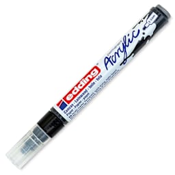 Edding Acrylic Paint Marker - Black 091, Medium, Cap On