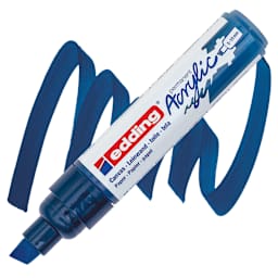 Edding Acrylic Paint Marker - Elegant Midnight 933, Broad marker and swatch