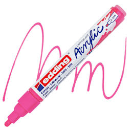 Edding Acrylic Paint Marker - Neon Pink 069, Medium marker and swatch