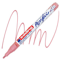 Edding Acrylic Paint Marker - Classy Mauve 935, Fine marker and swatch