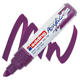 Edding Acrylic Paint Marker - Berry 910, Broad marker and swatch