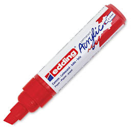 Edding Acrylic Paint Marker - Traffic Red 902, Broad, Cap Off