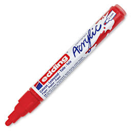Edding Acrylic Paint Marker - Traffic Red 902, Medium, Cap Off
