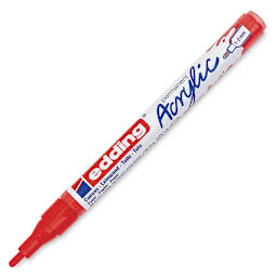 Edding Acrylic Paint Marker - Traffic Red 902, Fine, Cap Off