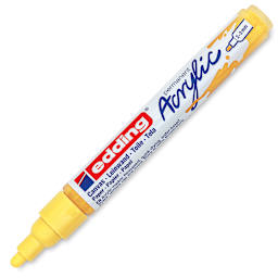 Edding Acrylic Paint Marker - Pastel Yellow 915, Medium, Cap Off