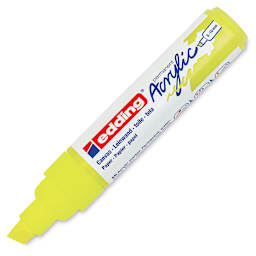 Edding Acrylic Paint Marker - Neon Yellow 065, Broad, Cap Off