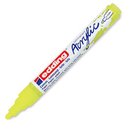 Edding Acrylic Paint Marker - Neon Yellow 065, Medium, Cap Off