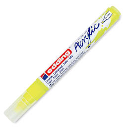 Edding Acrylic Paint Marker - Neon Yellow 065, Medium, Cap On