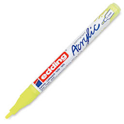 Edding Acrylic Paint Marker - Neon Yellow 065, Fine, Cap Off
