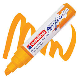 Edding Acrylic Paint Marker - Sunny Yellow 906, Broad marker and swatch
