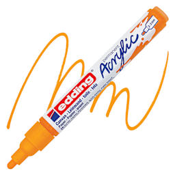 Edding Acrylic Paint Marker - Sunny Yellow 906, Medium marker and swatch