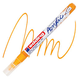 Edding Acrylic Paint Marker - Sunny Yellow 906, Fine marker and swatch