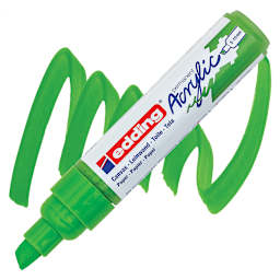 Edding Acrylic Paint Marker - Yellow Green 927, Broad marker and swatch