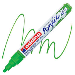 Edding Acrylic Paint Marker - Yellow Green 927, Medium marker and swatch