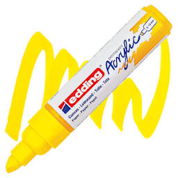 Edding Acrylic Paint Marker - Traffic Yellow 905, Broad marker and swatch