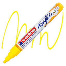 Edding Acrylic Paint Marker - Traffic Yellow 905, Medium marker and swatch