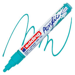 Edding Acrylic Paint Marker - Opulent Turquoise 934, Medium marker and swatch