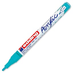 Edding Acrylic Paint Marker - Opulent Turquoise 934, Fine, Cap Off