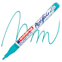 Edding Acrylic Paint Marker - Opulent Turquoise 934, Fine marker and swatch
