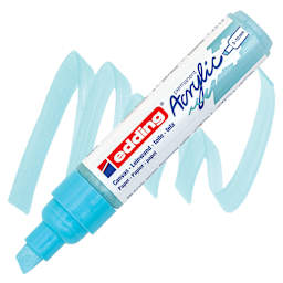 Edding Acrylic Paint Marker - Pastel Blue 916, Broad marker and swatch