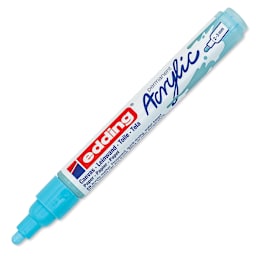 Edding Acrylic Paint Marker - Pastel Blue 916, Medium, Cap Off