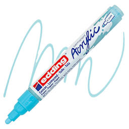 Edding Acrylic Paint Marker - Pastel Blue 916, Medium marker and swatch