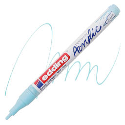 Edding Acrylic Paint Marker - Pastel Blue 916, Fine marker and swatch