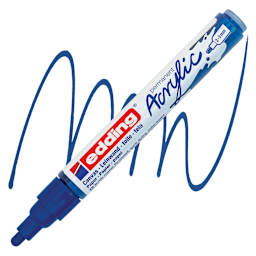 Edding Acrylic Paint Marker - Gentian Blue 903, Medium marker and swatch