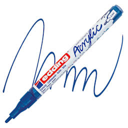Edding Acrylic Paint Marker - Gentian Blue 903, Fine marker and swatch