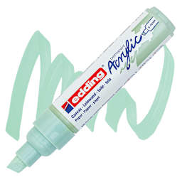 Edding Acrylic Paint Marker - Mellow Mint 928, Broad marker and swatch