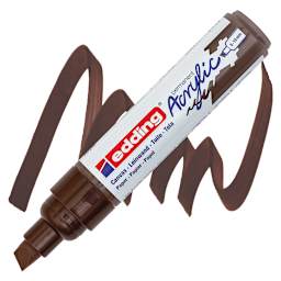 Edding Acrylic Paint Marker - Chocolate Brown 907, Broad marker and swatch