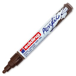 Edding Acrylic Paint Marker - Chocolate Brown 907, Medium, Cap Off