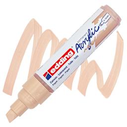 Edding Acrylic Paint Marker - Warm Beige 255, Broad marker and swatch