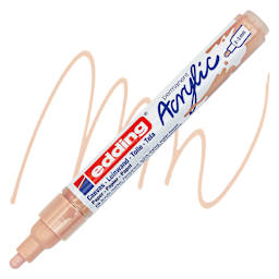 Edding Acrylic Paint Marker - Warm Beige 255, Medium marker and swatch