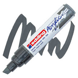 Edding 5000 Acrylic Paint Marker - Anthracite 926, Broad marker and swatch