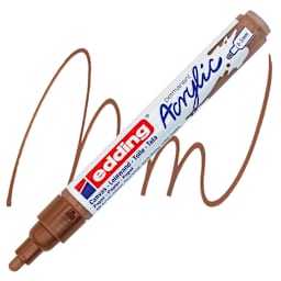 Edding Acrylic Paint Marker - Hazel 919, Medium marker and swatch