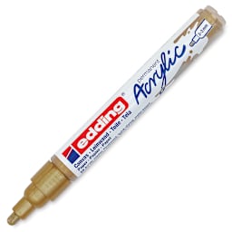 Edding Acrylic Paint Marker - Rich Gold 924, Medium, Cap Off