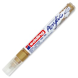 Edding Acrylic Paint Marker - Rich Gold 924, Medium, Cap On