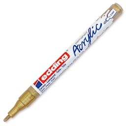 Edding Acrylic Paint Marker- Rich Gold 924, Fine, Cap Off