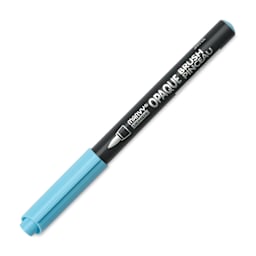 Marvy Uchida Opaque Brush Marker - Pale Blue, cap on