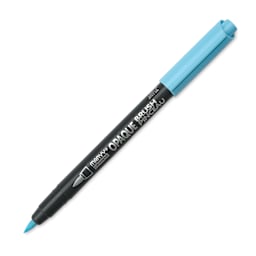 Marvy Uchida Opaque Brush Marker - Pale Blue, cap off