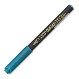 Marvy Uchida Opaque Brush Marker - Metallic Blue (with cap on)
