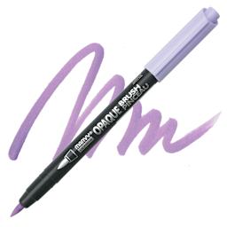 Marvy Uchida Opaque Brush Marker - Wisteria, swatch and marker