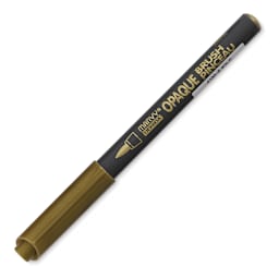 Marvy Uchida Opaque Brush Marker - Gold (with cap on)