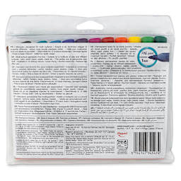 Maped Custom Permanent Markers - Assorted Colors, Set of 12 (back of package)