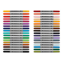 Staedtler Double-Ended Fiber-Tip Pens - Set of 36 (set contents)